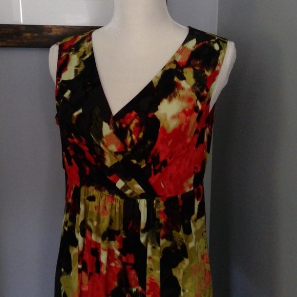 Motherhood Maternity Large Colorful Floral Print Sleeveless Dress - Picture 4 of 10